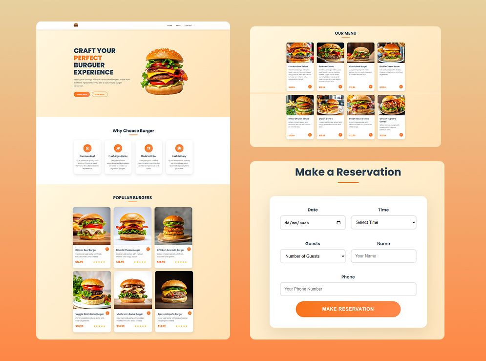 Landing page Burguer
