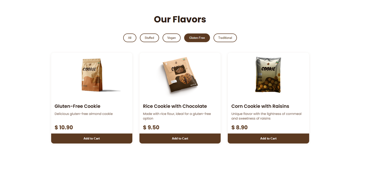 Screenshot of the Product Catalog